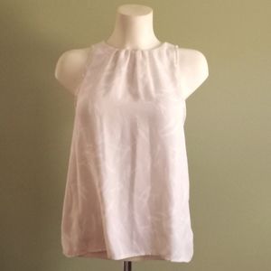 Sleeveless Ceam & White Dress Top Size Small